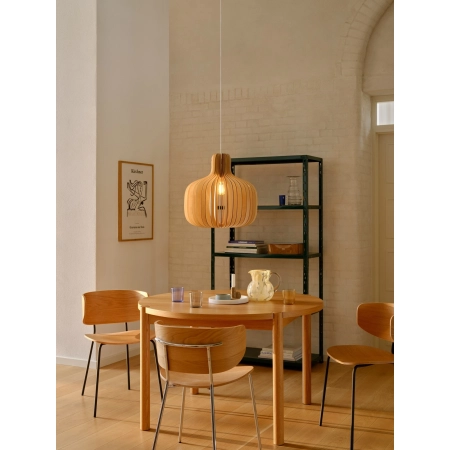 Lampa wisząca drewniana E27 Hazo NO2512053014 - Nordlux